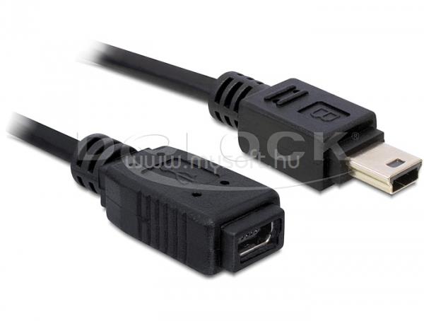 DELOCK USB 2.0 mini-B hosszabbító kábel, apa-anya 1m