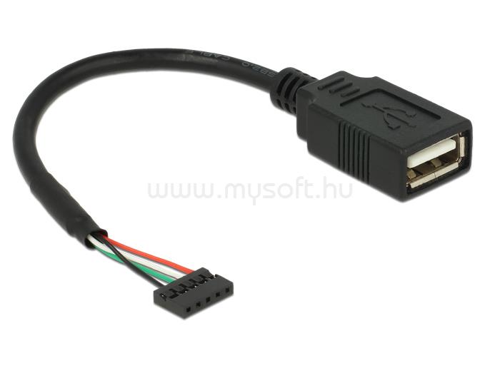 DELOCK USB 2.0-s csatlakozóhüvellyel ellátott kábel, 2,00 mm, 5 tűs > USB 2.0 A-típusú csatlakozó