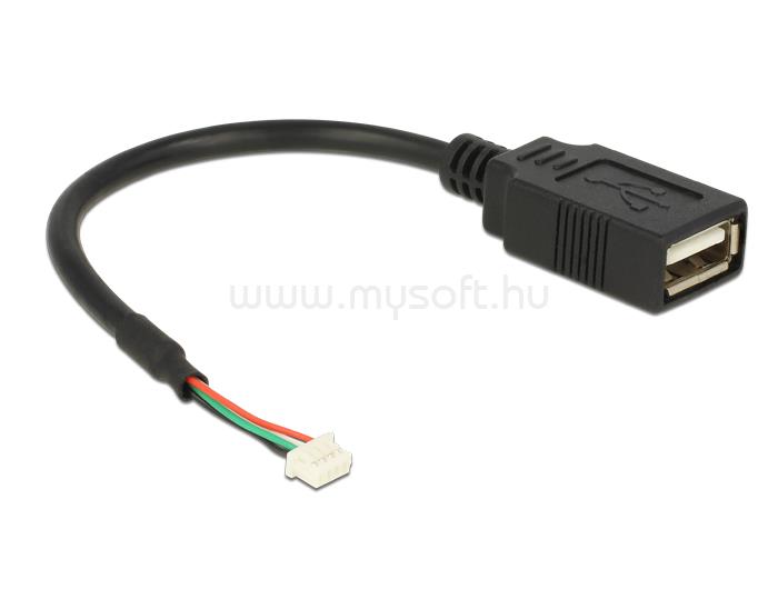 DELOCK USB 2.0-s csatlakozóval ellátott kábel, 1,25 mm, 4 tűs > USB 2.0 A-típusú csatlakozó 15cm