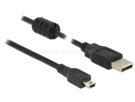 DELOCK USB 2.0-s kábel A-típusú csatlakozódugóval > USB 2.0 Mini-B csatlakozódugóval, 0,5 m, fekete DL84911 small