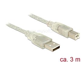 DELOCK USB 2.0-s kábel A-típusú csatlakozódugóval > USB 2.0-s, B-típusú csatlakozódugóval, 3 m DL83895 small
