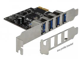 DELOCK USB 3.0 PCI Express Kártya, 4 x külső A-típusú anya csatlakozóval DL90304 small