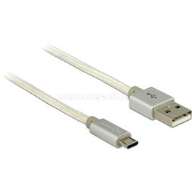 DELOCK USB-A 2.0 -> USB-B 2.0 micro M/M adatkábel 2m fehér DL83917 small