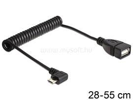 DELOCK USB mikro-B apa forgatott > USB 2.0-A anya OTG csavaros kábel DL83354 small