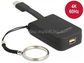 DELOCK USB Type-C  adapter mini DisplayPort-hoz (DP Alt Mode) 4K 60 Hz - kulcstartón DL63939 small