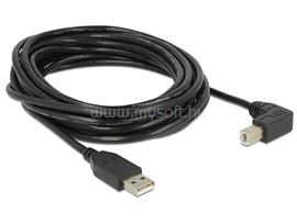 DELOCK USB2.0 kábel USB A dugó - USB B 90 dugó csatlakozókkal, 5m DL83530 small