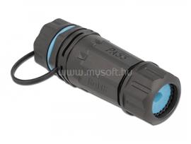 DELOCK Vízhatatlan védőkupakkal és borítással ellátott kábelkonnektor RJ45 anya - RJ45 anya Cat.6A DL86701 small