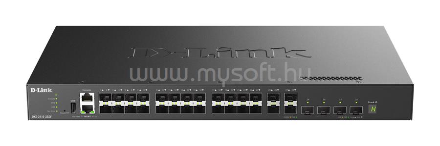 DLINK DXS-3410-32SY/E Switch 10G Layer 3 Stackable Managed Switches 28x10G SFP+ + 4x25G SFP28 Multi-Gigabit L3 10G