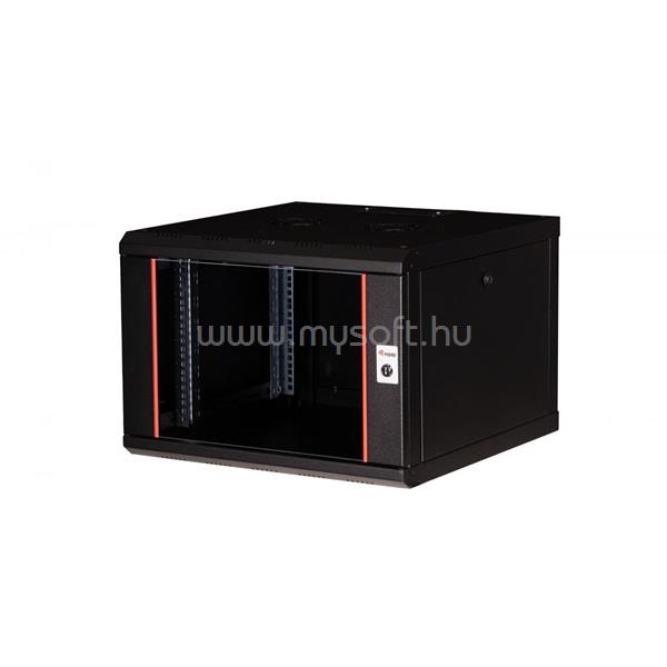 EQUIP EPM-07-6060-B-CBAA fali rack szekrény (19", 7U, 600x600mm, előre szerelt, fekete)