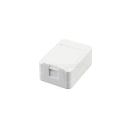 EQUIP Keystone Fali doboz - 125121 (1 port, Cat5e/Cat6/Cat6A, árnyékolatlan, porvédő, fehér) EQUIP_125121 small