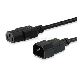 EQUIP Tápkábel - 112101 (PC tápkábel hosszabbító, IEC 320, fekete, 3m) EQUIP_112101 small