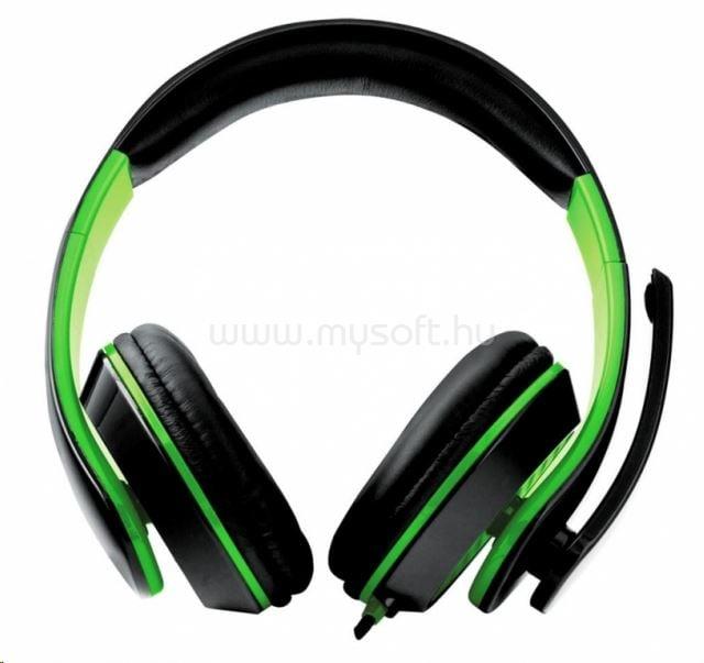 ESPERANZA CONDOR sztereó gamer headset (fekete-zöld)