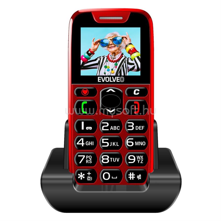 EVOLVEO EASYPHONE EP501 mobiltelefon (piros)