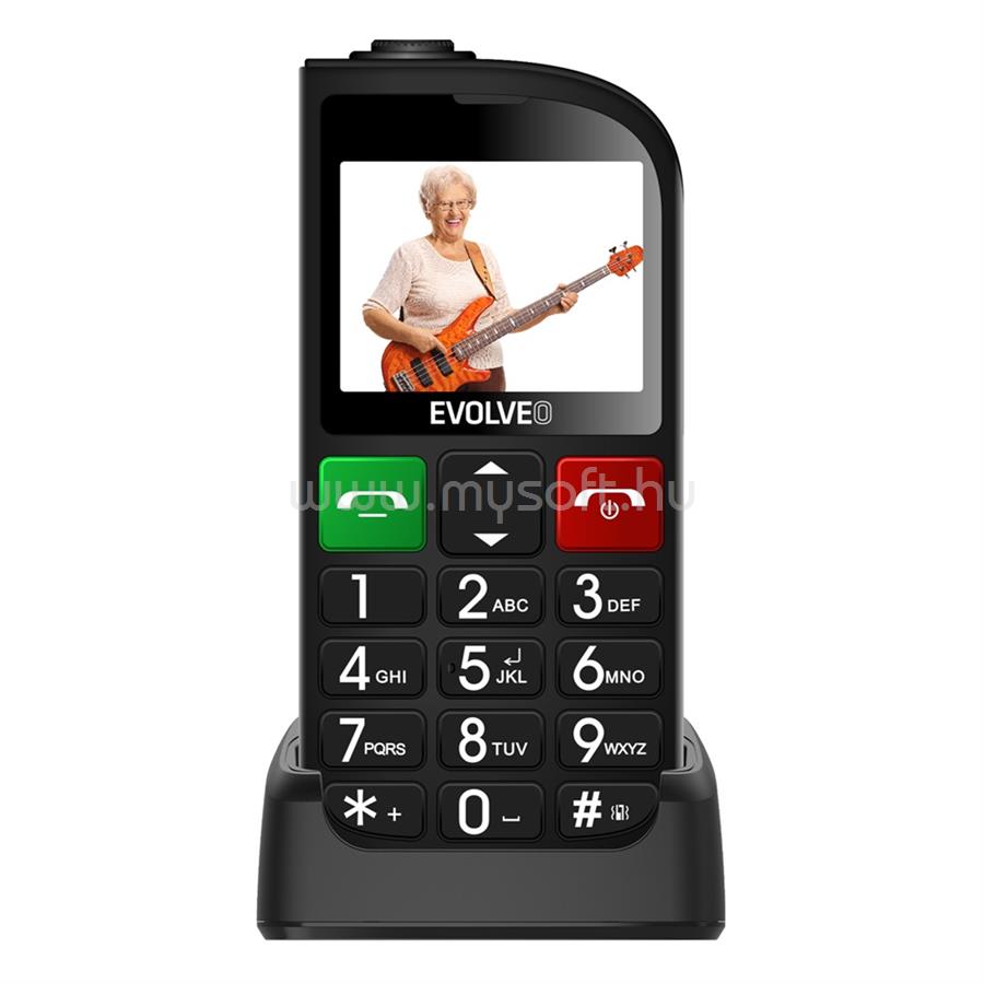 EVOLVEO EASYPHONE FL EP801 mobiltelefon (fekete)