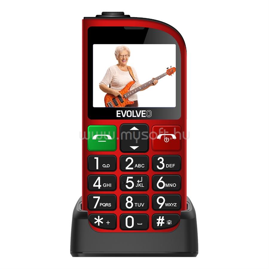 EVOLVEO EASYPHONE FL EP801 mobiltelefon (piros)