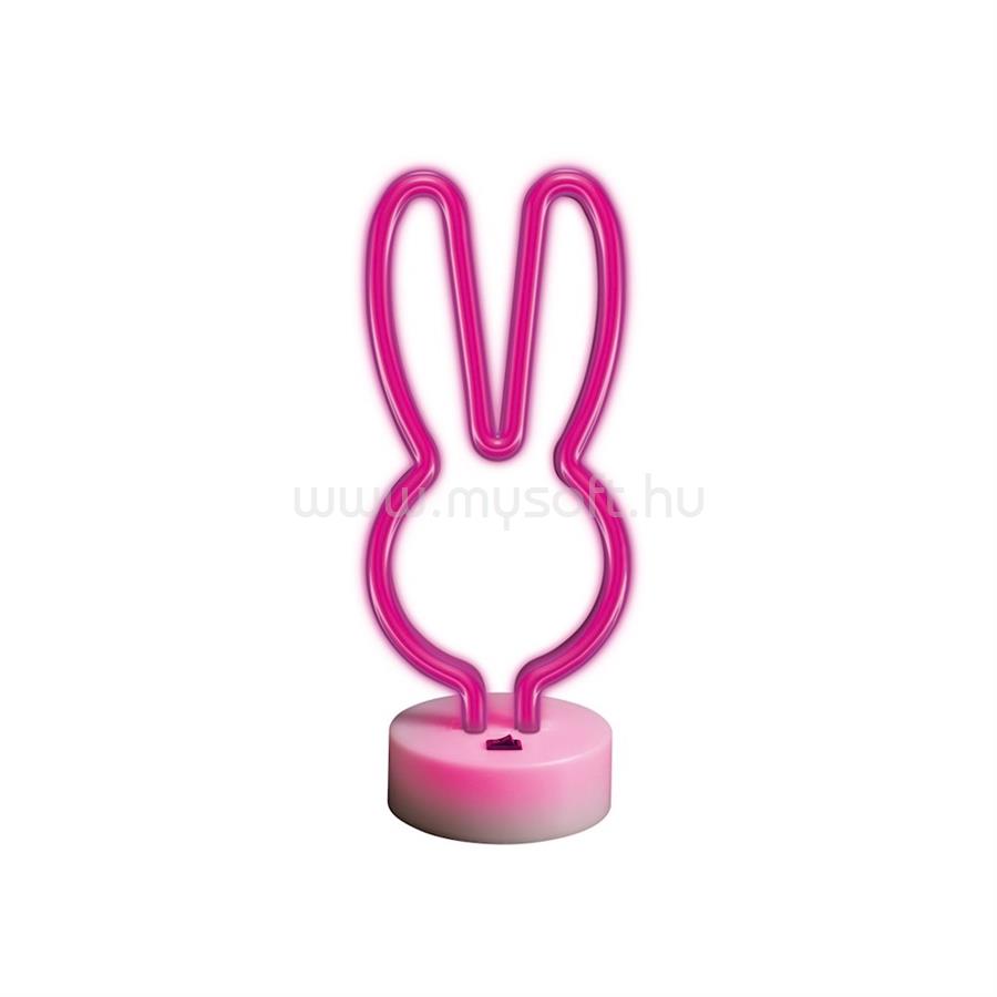 FOREVER LIGHT Neon LED dekorációs lámpa RABBIT, ki/be kapcsoló, USB vagy 3xAA 1,5V, 2m kábel,