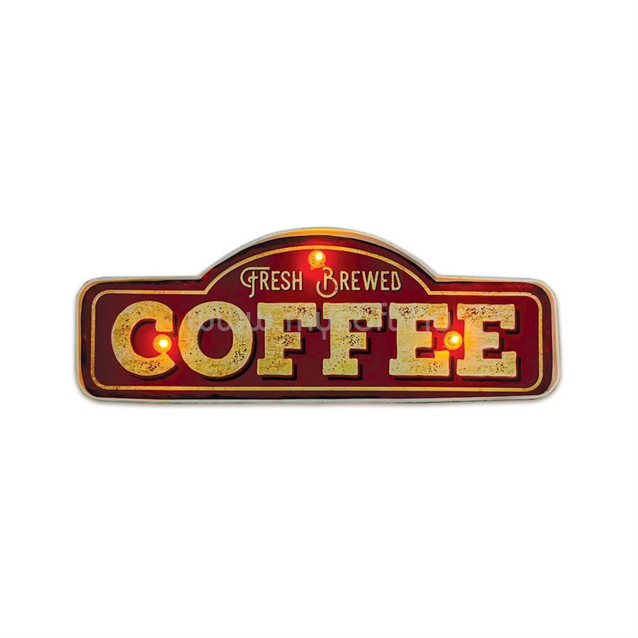 FOREVER LIGHT RETRO metál LED dekorációs lámpa COFFEE, USB, 5V, falra akasztható