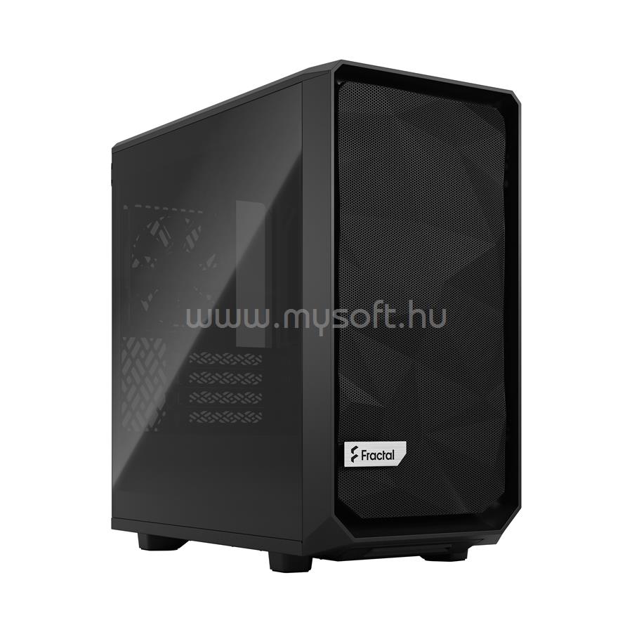 FRACTAL DESIGN Meshify 2 Mini TG Dark Tint Fekete (Táp nélküli) ablakos mATX ház