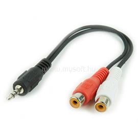 GEMBIRD Jack stereo 3,5mm -> 2db RCA M/F audio kábel 0.2m fekete CCA-406 small