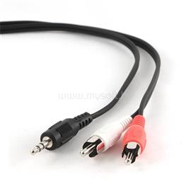 GEMBIRD Jack stereo 3,5mm -> 2db RCA M/M audio kábel 0.2m fekete CCA-458/0.2 small