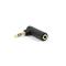 GEMBIRD Jack stereo 3,5mm M/F adapter fekete 90° A-3.5M-3.5FL small