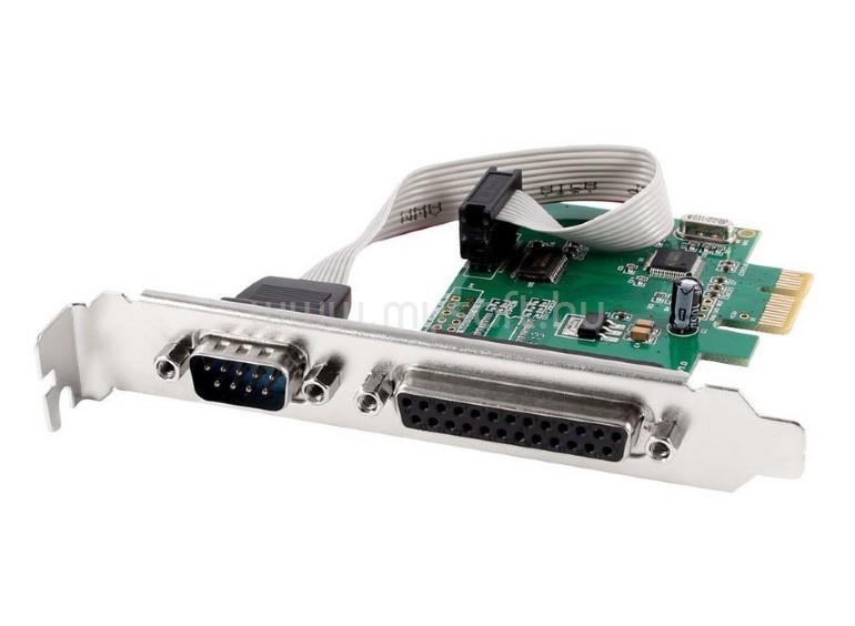 GEMBIRD PEX-COMLPT-01 PCIe x1 COM serial port + LPT port IO vezérlő