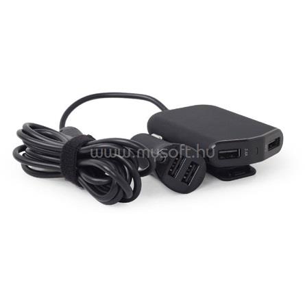 GEMBIRD univerzális autós töltő adapter (4-port front and back seat car charger, 9.6 A)