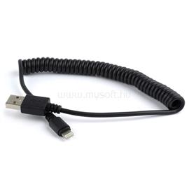 GEMBIRD USB-A 2.0 -> Lightning M/M adatkábel 1.5m fekete spirál CC-LMAM-1.5M small