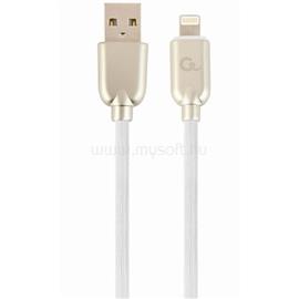 GEMBIRD USB-A 2.0 -> Lightning M/M adatkábel 1m fehér Premium rubber CC-USB2R-AMLM-1M-W small