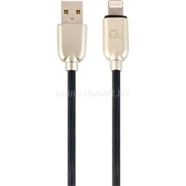 GEMBIRD USB-A 2.0 -> Lightning M/M adatkábel 1m fekete Premium rubber CC-USB2R-AMLM-1M small