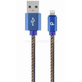 GEMBIRD USB-A 2.0 -> Lightning M/M adatkábel 1m kék farmer Premium CC-USB2J-AMLM-1M-BL small