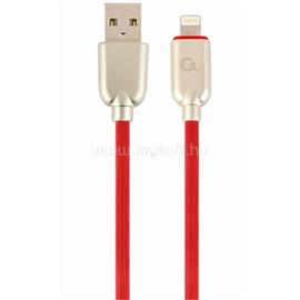 GEMBIRD USB-A 2.0 -> Lightning M/M adatkábel 1m piros Premium rubber CC-USB2R-AMLM-1M-R small