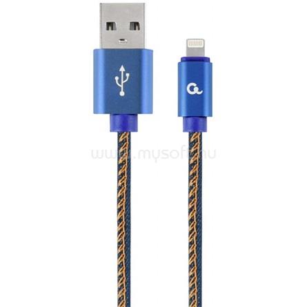 GEMBIRD USB-A 2.0 -> Lightning M/M adatkábel 2m kék farmer Premium