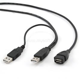 GEMBIRD USB-A 2.0 -> USB-A 2.0 M/F adatkábel hosszabbító 0.9m fekete CCP-USB22-AMAF-3 small