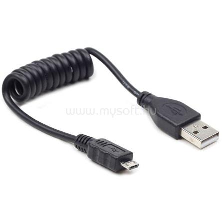 GEMBIRD USB-A 2.0 -> USB-B 2.0 micro M/M adatkábel 0.6m fekete csavart