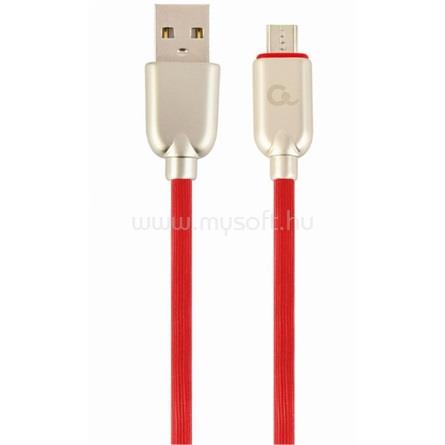 GEMBIRD USB-A 2.0 -> USB-B 2.0 micro M/M adatkábel 1m piros Premium rubber