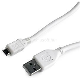 GEMBIRD USB-A 2.0 -> USB-B 2.0 micro M/M adatkábel 3m fehér CCP-mUSB2-AMBM-W-10 small