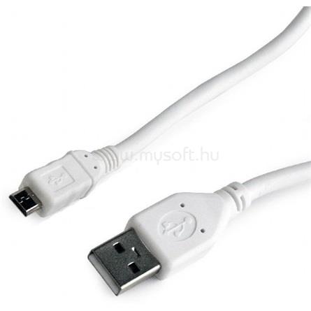 GEMBIRD USB-A 2.0 -> USB-B 2.0 micro M/M adatkábel 3m fehér