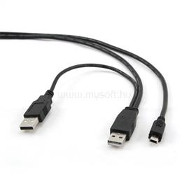 GEMBIRD USB-A 2.0 -> USB-B 2.0 mini M/M adatkábel 0.9m fekete CCP-USB22-AM5P-3 small