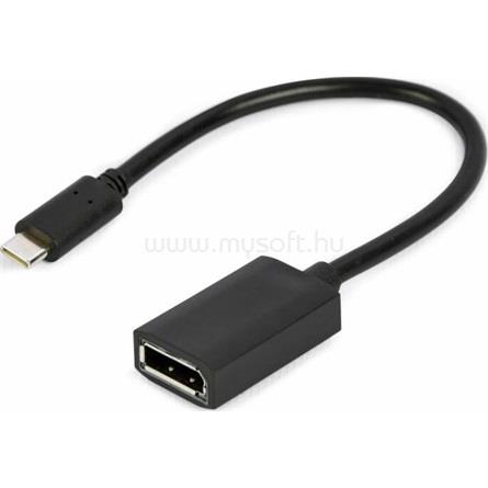 GEMBIRD USB-C -> DisplayPort 1.2 M/F adapter 0.15m fekete