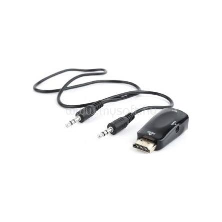 GEMBIRD VGA Jack stereo 3,5mm -> HDMI VGA M/F adapter fekete