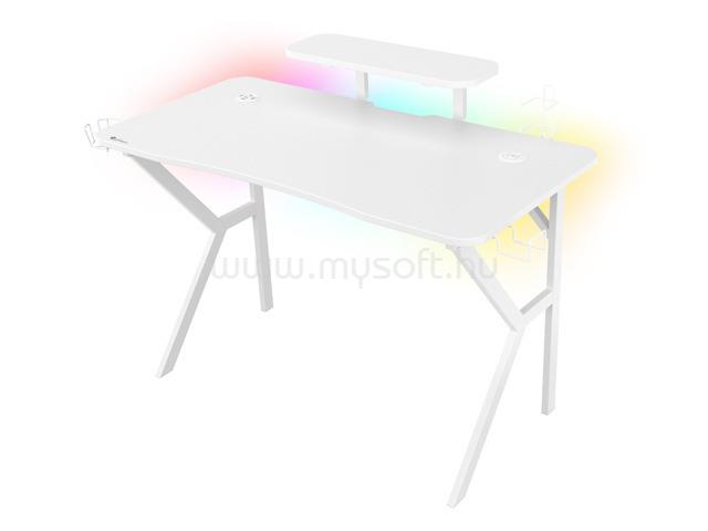GENESIS Holm 320 Gamer asztal RGB világítással (fehér)