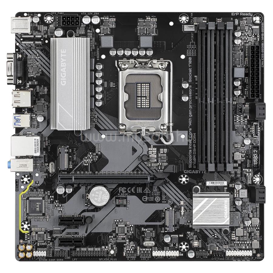 GIGABYTE alaplap B760M D3HP DDR4 (LGA1700, mATX)