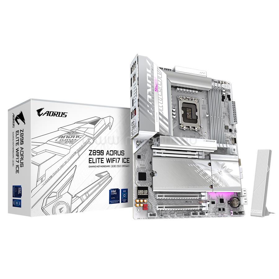 GIGABYTE alaplap Z890 AORUS ELITE WIFI7 ICE (LGA1851, ATX)