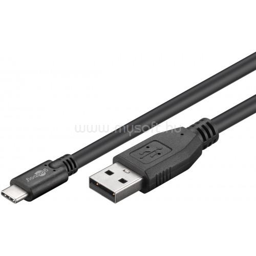GOOBAY USB 2.0 kábel (USB-CT - USB A), fekete 3m