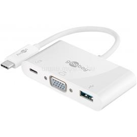 GOOBAY USB-C többportos adapter USB 3.0+VGA+C PD, fehér GOOBAY_62100 small