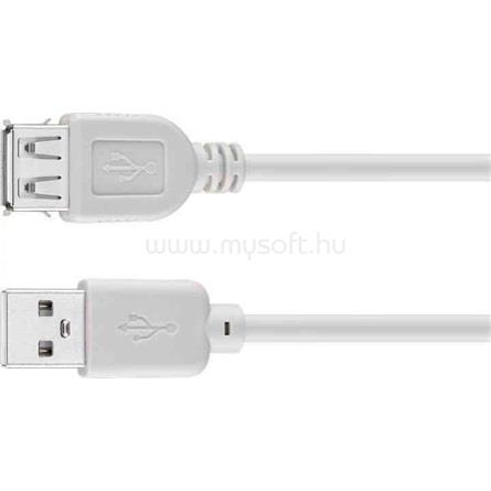 GOOBAY USB-A 2.0 - USB-A 2.0 M/F adatkábel hosszabbító 0.3m szürke