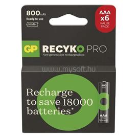 GP BATTERIES GP ReCyko Pro NiMH Akkumulátor HR03 (AAA) 6db B2618V small