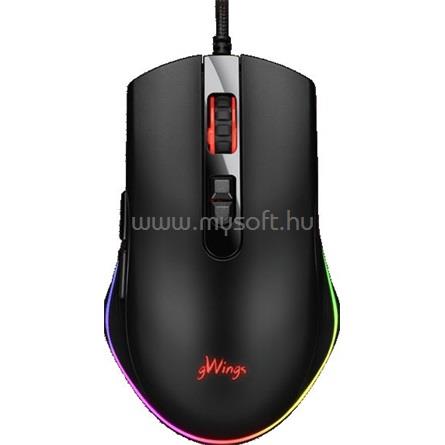 GWINGS GW9X13M optikai gamer vezetékes egér (fekete)