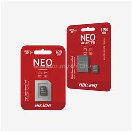 HIKSEMI NEO MicroSDXC memóriakártya 64GB, Class10, UHS-I +  SD adapter HS-TF-C1(STD)/64G/NEO/AD/W small